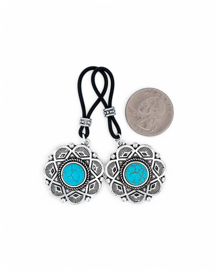 Turquoise Western Cowgirl Silver Flower | Gear For The Bold