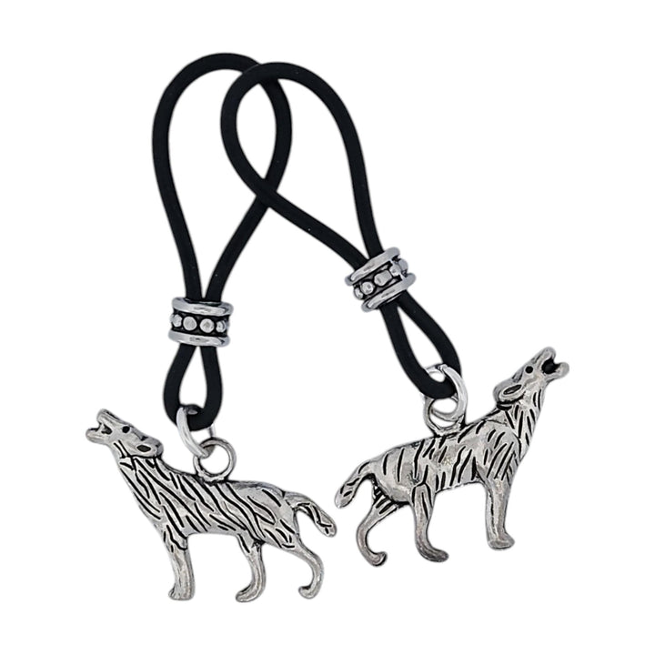 Wolf Howling at the Moon Nipple Nooses - Adjustable Loop / Non Piercing Nipple Ring Jewelry - Gear For The Bold