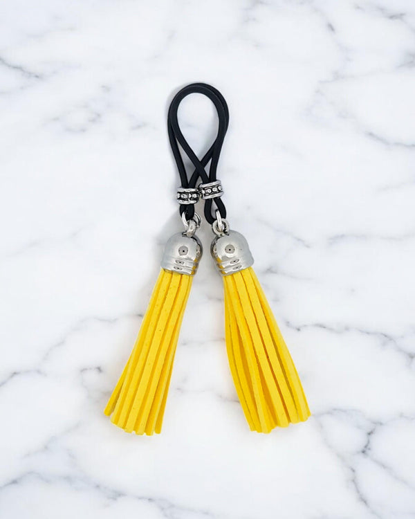 Yellow Leather Flogger Tassel | Gear For The Bold